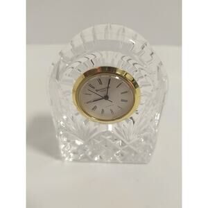 Waterford Crystal Lismore Domed Desktop Carriage Clock w/Box- 3.5”